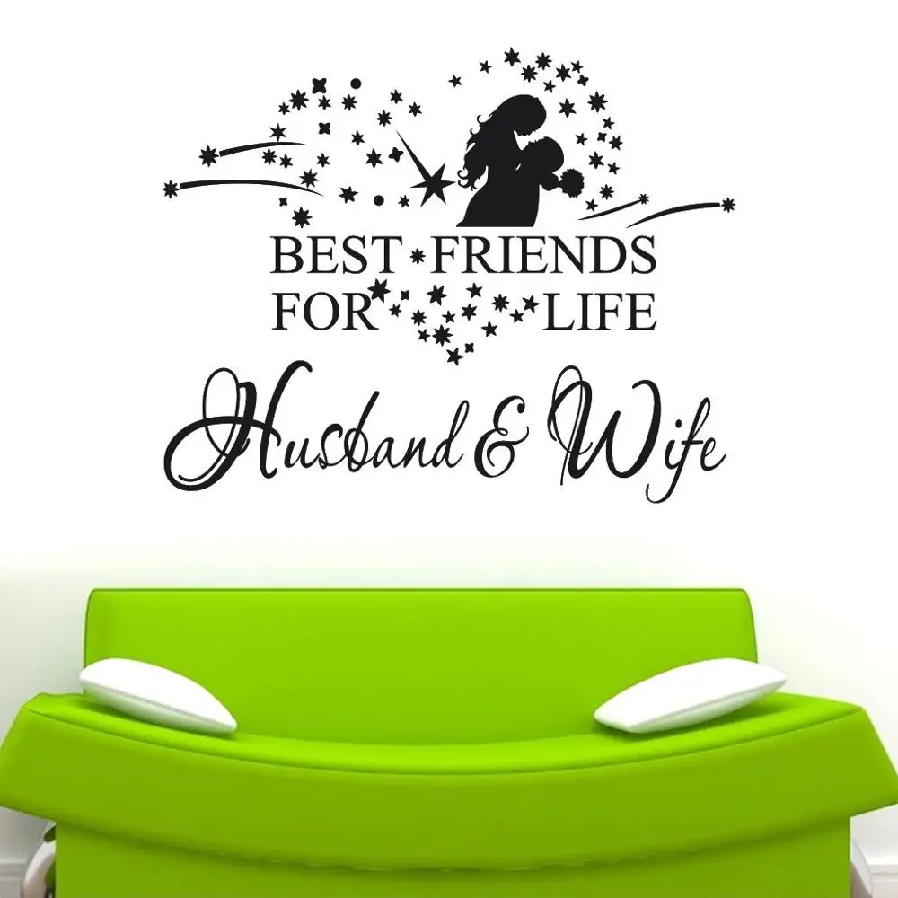 2019 New Wall sticker Bedroom stickers Exquisite Happy Wedding PVC Creative Design Stickers Living Room Home Decoration A40 | Дом и сад