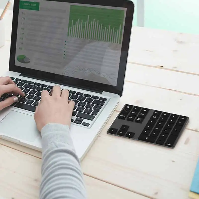 Suitable for the 34-key wireless Bluetooth mini numeric keypad aluminum alloy numbers | Компьютеры и офис