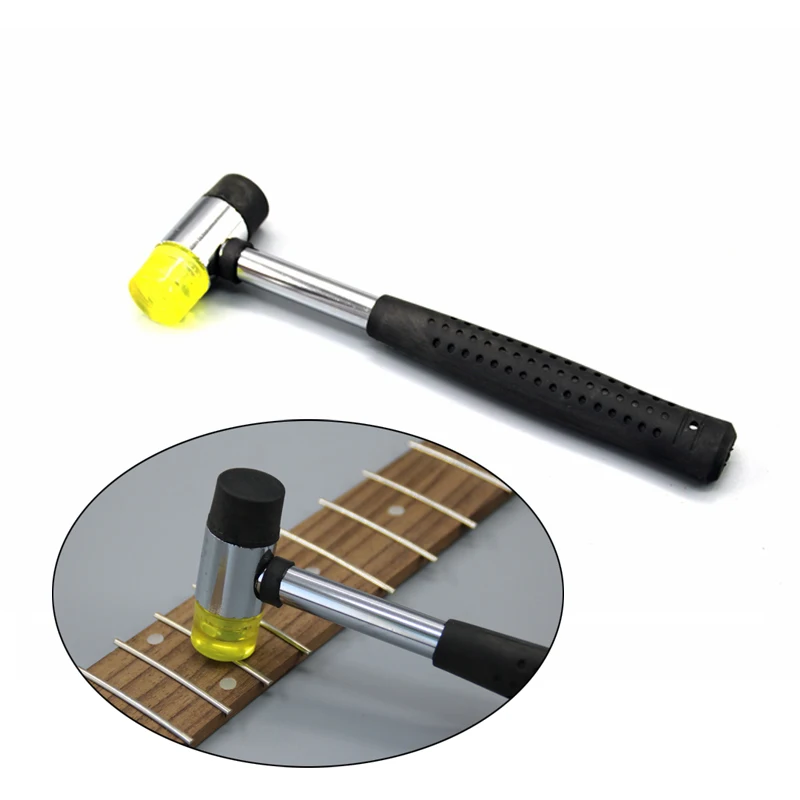 elektrische gitarre bass fret hammer mit doppel kunststoff kopf gitarre draht ersatz werkzeug gummi hammer für gitarre free global shipping