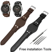 genuine leather watchband 22mm strap with mat for fossil ch2891 ch2565 ch2564 ch3051 watch band handmade mens leather bracelet