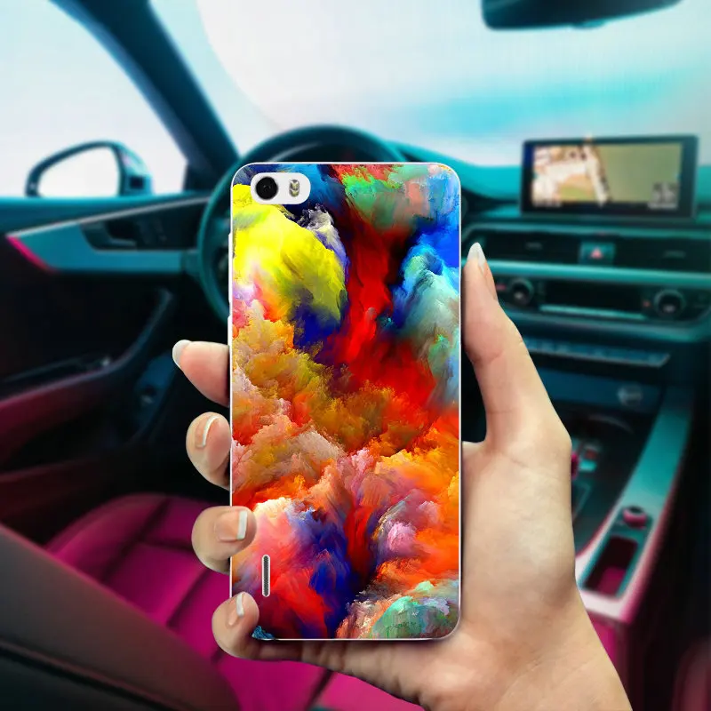 Soft Phone Case for Huawei P8 P9 P10 P20 Mate 10 Pro Y5 Y6 II Y7 Honor 6X 7X 9 Lite Luxury Oil Painting Colorful Strokes Pattern | Мобильные