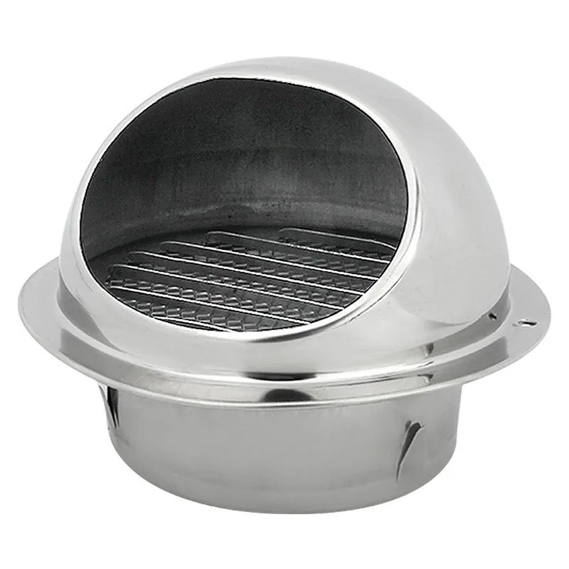 Thickened 304 Stainless Steel Hood Vents Spherical Exterior Wall Exhaust Vents Breathable Hood Hood Range Hood Air Outlet