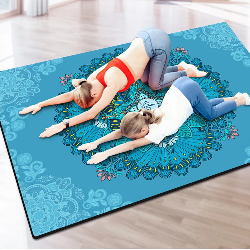 

8mm Microfiber Suede Yoga Mat With Position Line Non Slip Carpet Mat For Beginner Environmental Fitness Gymnastics Mats 100CM