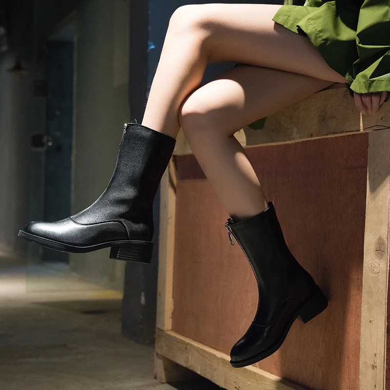Зимняя женская обувь женские сапоги для верховой езды ботильоны на молнии