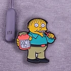Брошь из мультфильма Симпсоны, значок из аниме для косплея, аксессуар для одежды и рюкзака, Подарочная бижутерия