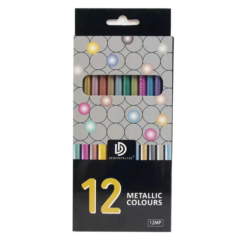 

12 Colors/set Metal Color Colour Pencil for Student Graffiti Painting Sketching Color Lead Creative DIY Art Supplies