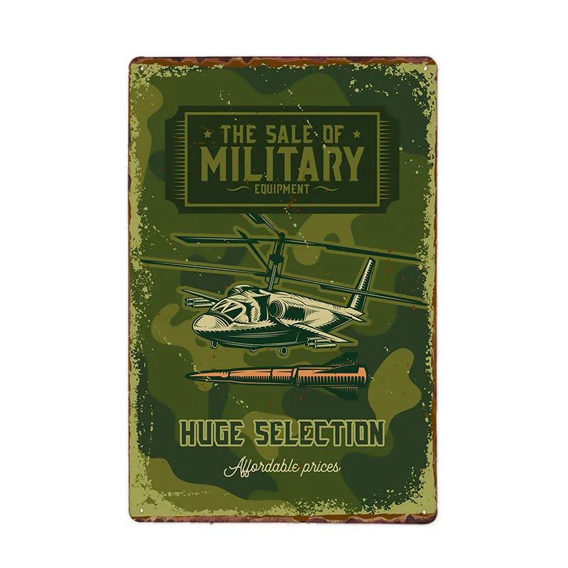 Американский Классический самолёт истребитель металлические знаки настенная