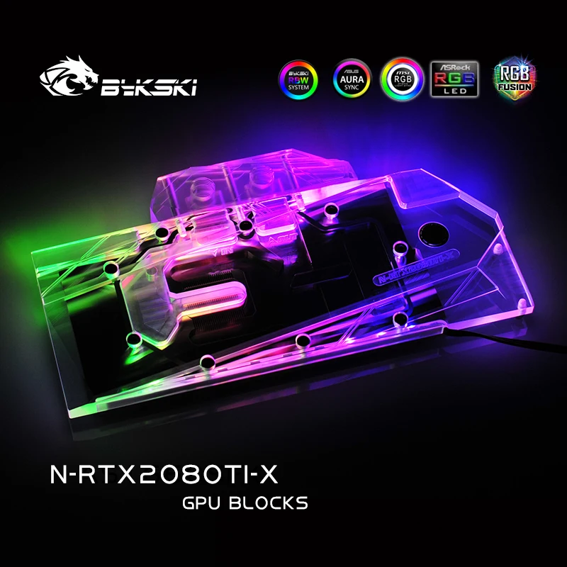 Bykski N RTX2080TI X полное покрытие графическая карта блок водяного охлаждения