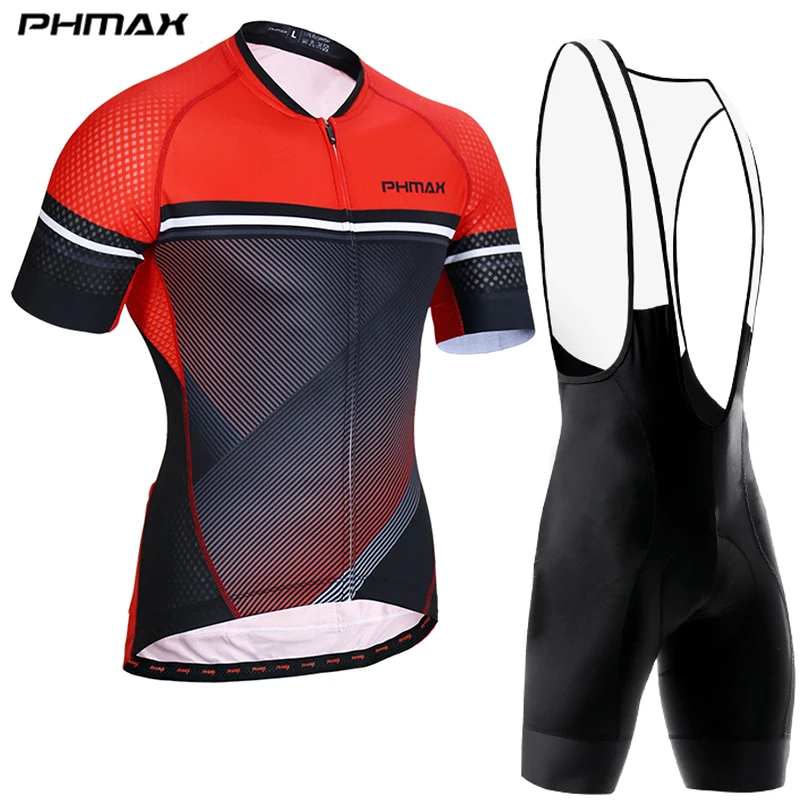 Bib Cycling Set 01 PHMAX лето Pro Велоспорт Джерси комплект шорты рукав Майо Ropa Ciclismo велосипед спортивная одежда велосипед одежда Велоспорт Комплект - Цвет: Bib Cycling Set 01