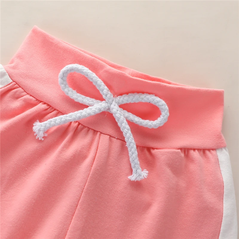 

2021 Spring Sportwear Cotton Baby Girls Lette Long Sleeve Hooded Top Sports 2pcs Tracksuits Toddlers Clothes Set