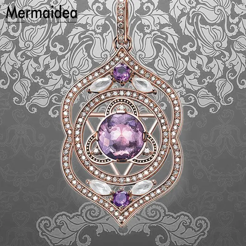 Подвеска в виде чакры третий глаз модная бижутерия посеребренный винтажный