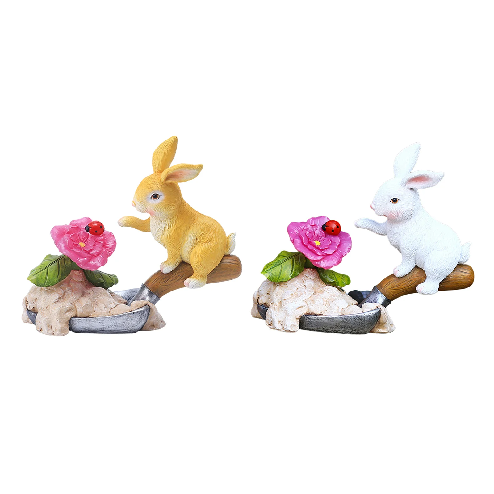 

Resin Vintage Rabbit Shape Solar Garden Statue Lawn Sculpture Home Decor