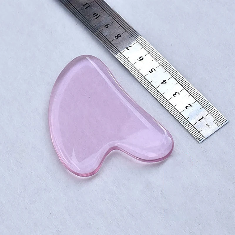 

Heart Transparent Guasha Plate Jade Face Massager Scrapers Natural Jade Guasha Stone Board Massage Tool For Face Neck Back Body