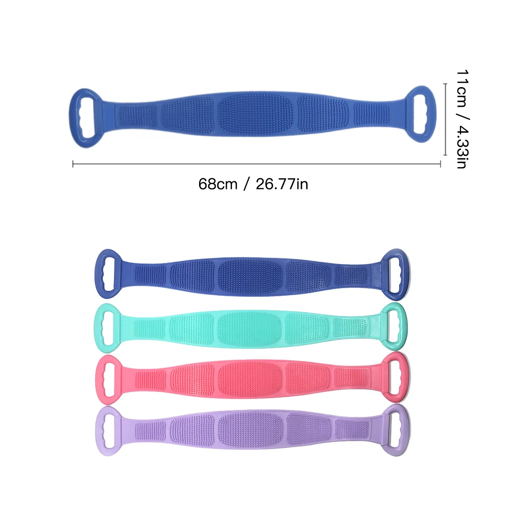 

Silicone Rubbing Bath Towel Bath Brush Long Massage Rubbing Back Rubbing Grey Rubbing Mud Bath with Bath Artifact