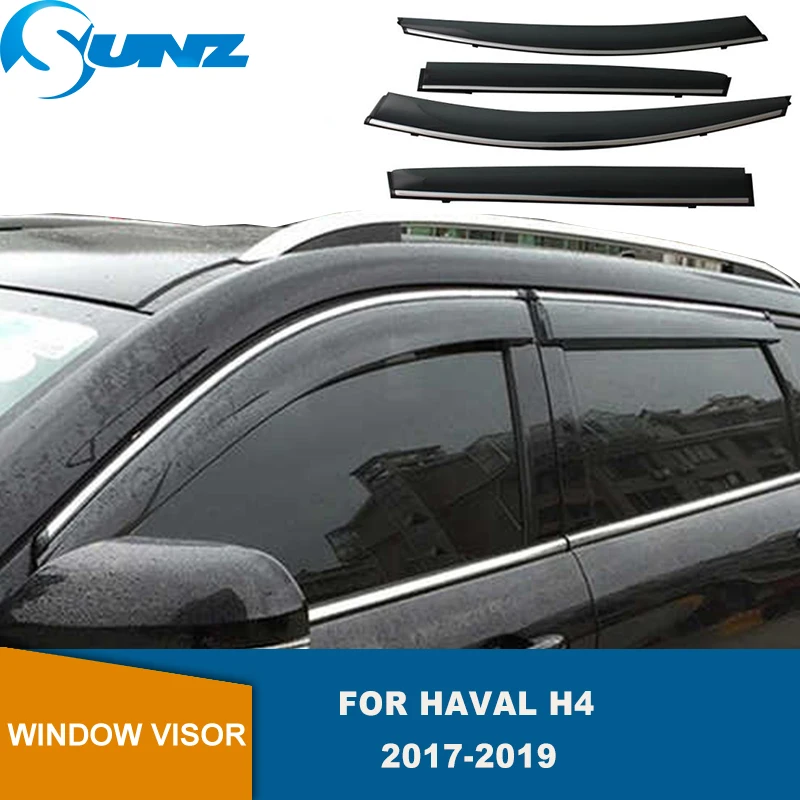 

Side Window Deflectors For Haval H4 2017 2018 2019 Smoke Sun Rain Deflector Window Visor Weather Shield For Haval H4 2018 SUNZ