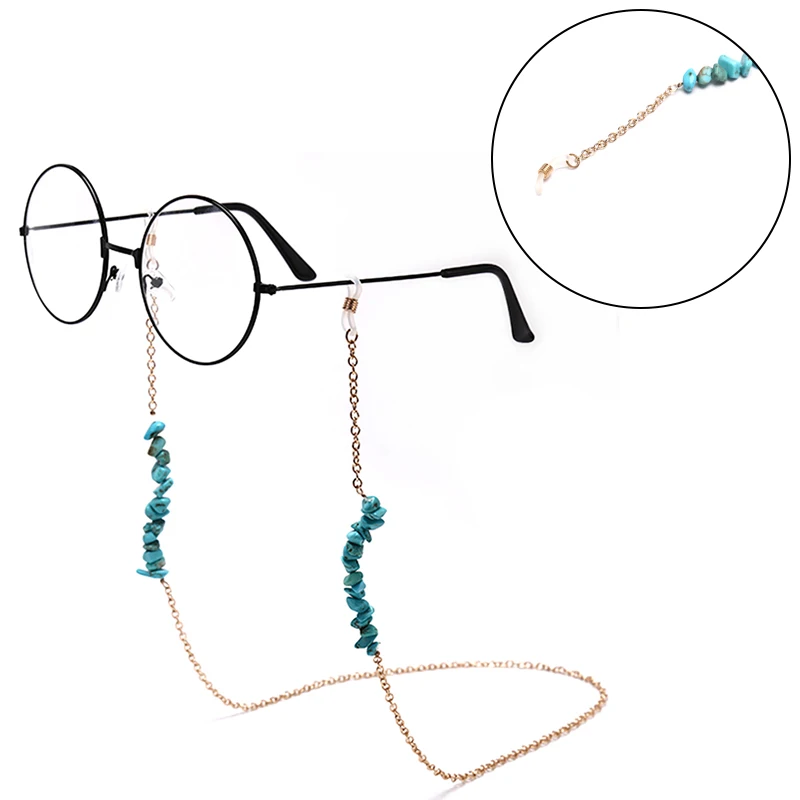 Ожерелье для солнцезащитных очков с синими камнями | Аксессуары одежды