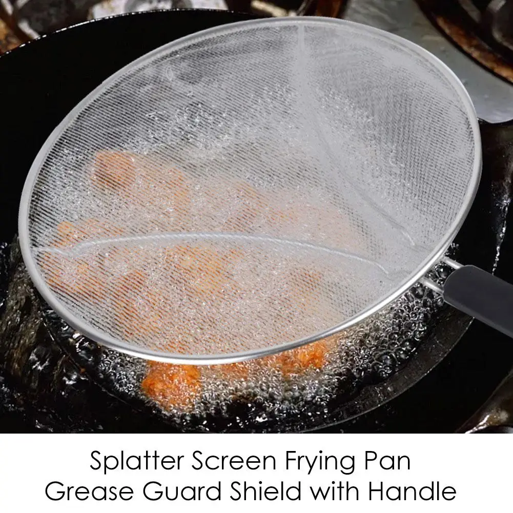 Защита от брызг ультратонкая сетка сито для сковороды защита смазки с ручкой из