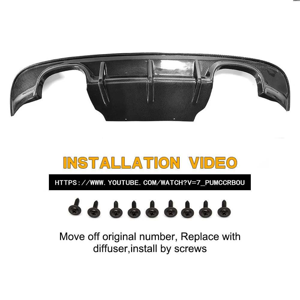 Диффузор для заднего бампера из углеродного волокна спойлер губ Jaguar XE Sedan 4 Door