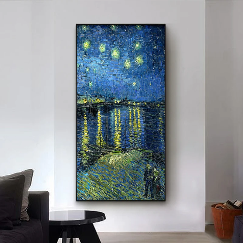 Импрессионистская Звездная ночь Ван Гога знаменитые картины на холсте