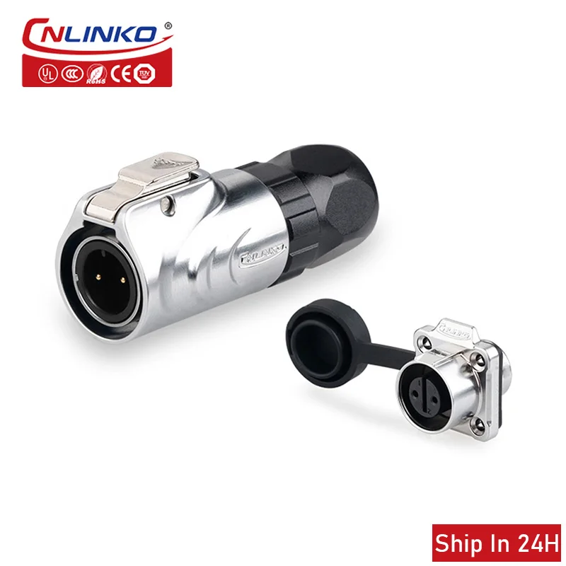 

Cnlinko LP12 2 3 4pin Industrial Aviation IP67 Waterproof Male Female Power Connector Push-pull Locking Plug Socket Wire Adapter