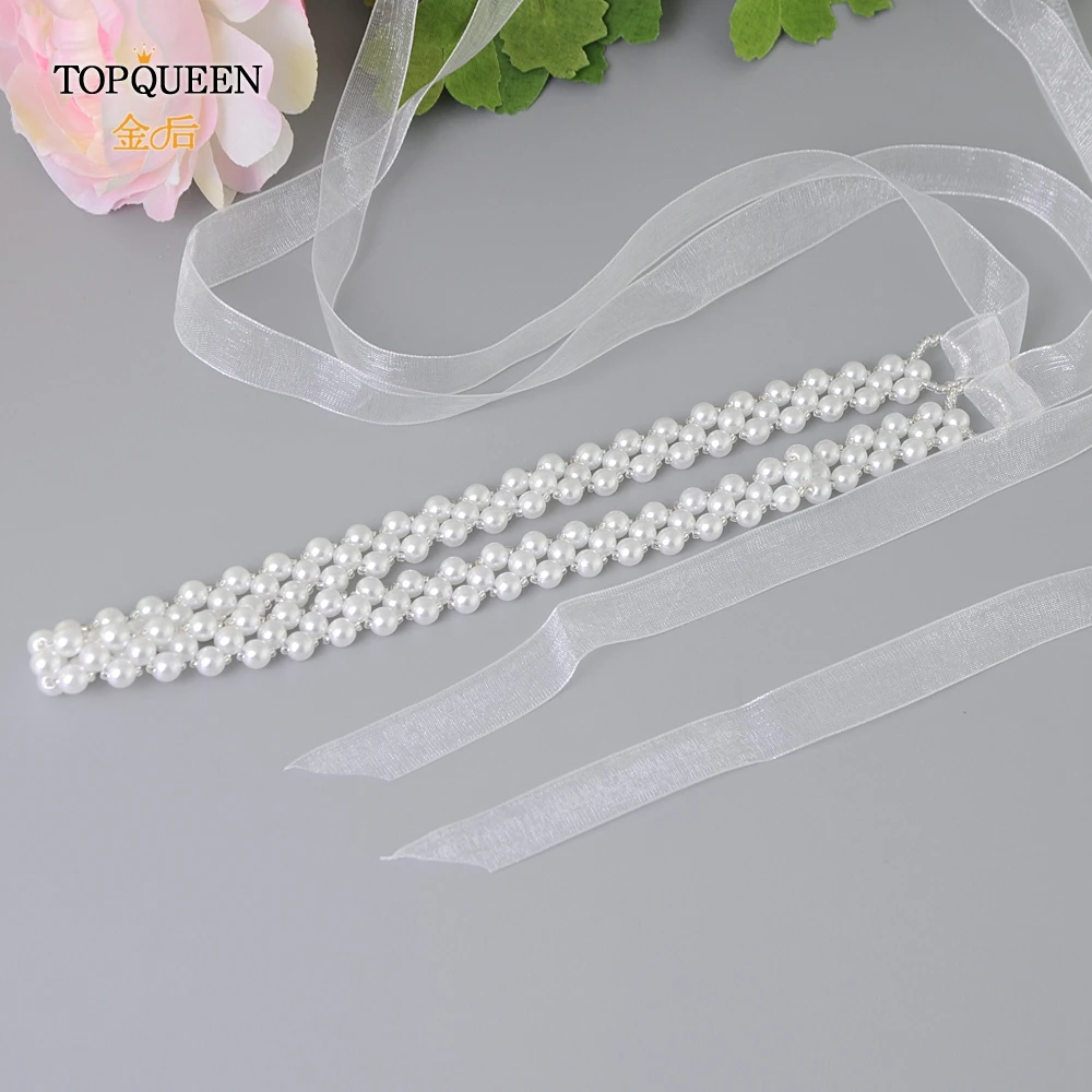 TOPQUEEN S34 ручной работы женские жемчужные свадебные вечерние платья Аксессуары для невесты подружки невесты поясные ремни пояса