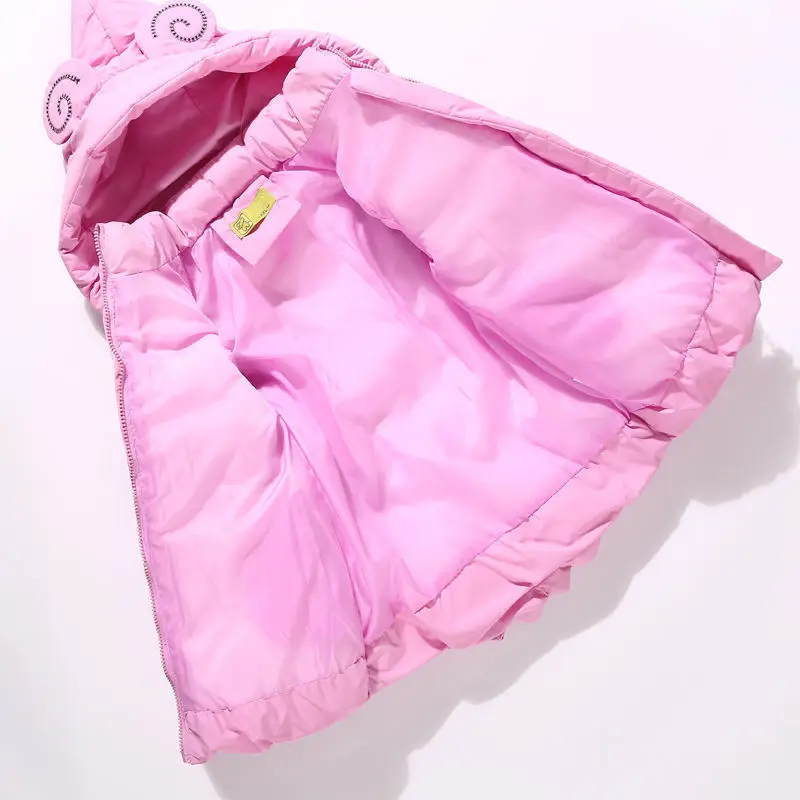 Пуховое пальто для девочек Новая зимняя детская утепленная верхняя одежда с