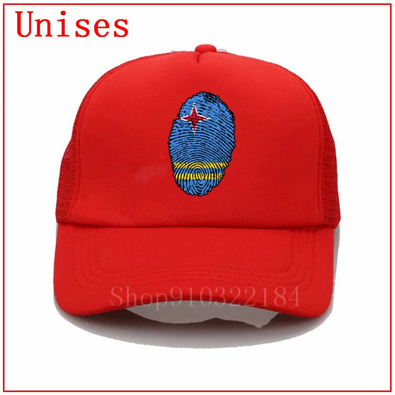 Бейсболка с флагом Aruba Регулируемая Кепка отпечатком пальца модные стильные