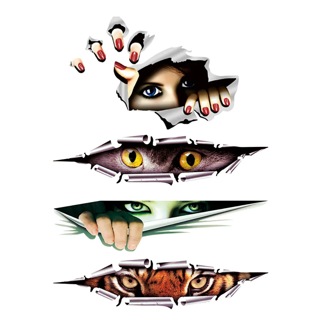

3D Funny Sticker Creative Eyes Peeking Voyeur Monster Auto Car Hoods Rear Window Decal Decoration New