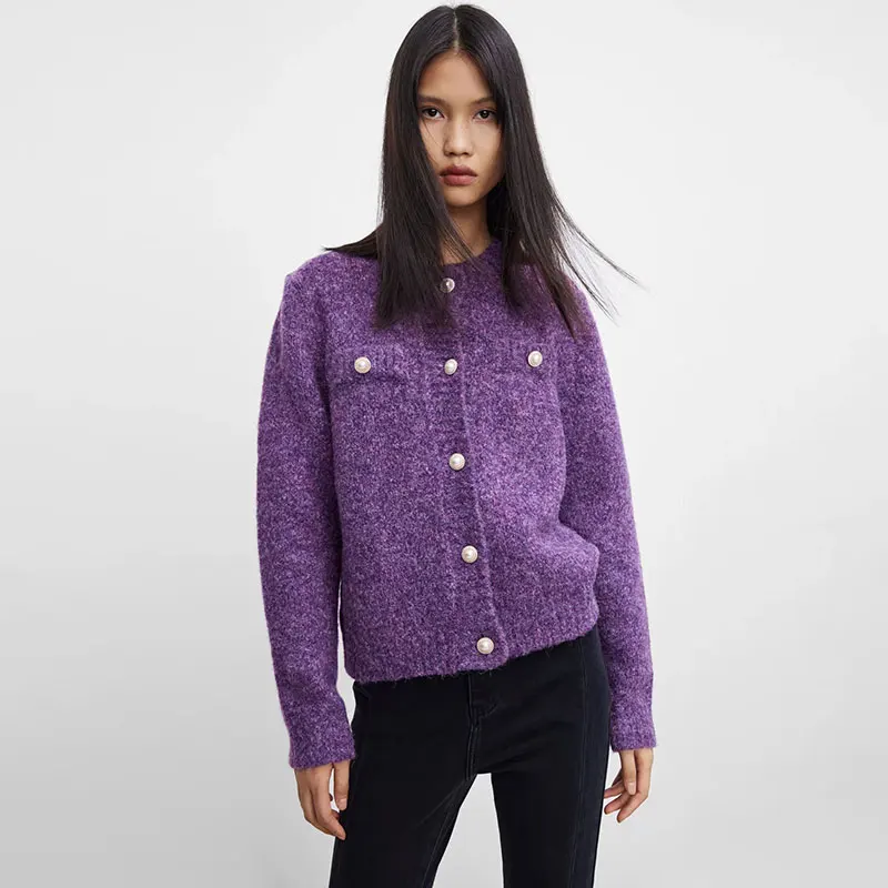 

Женский однобортный Кардиган с длинным рукавом, на пуговицах