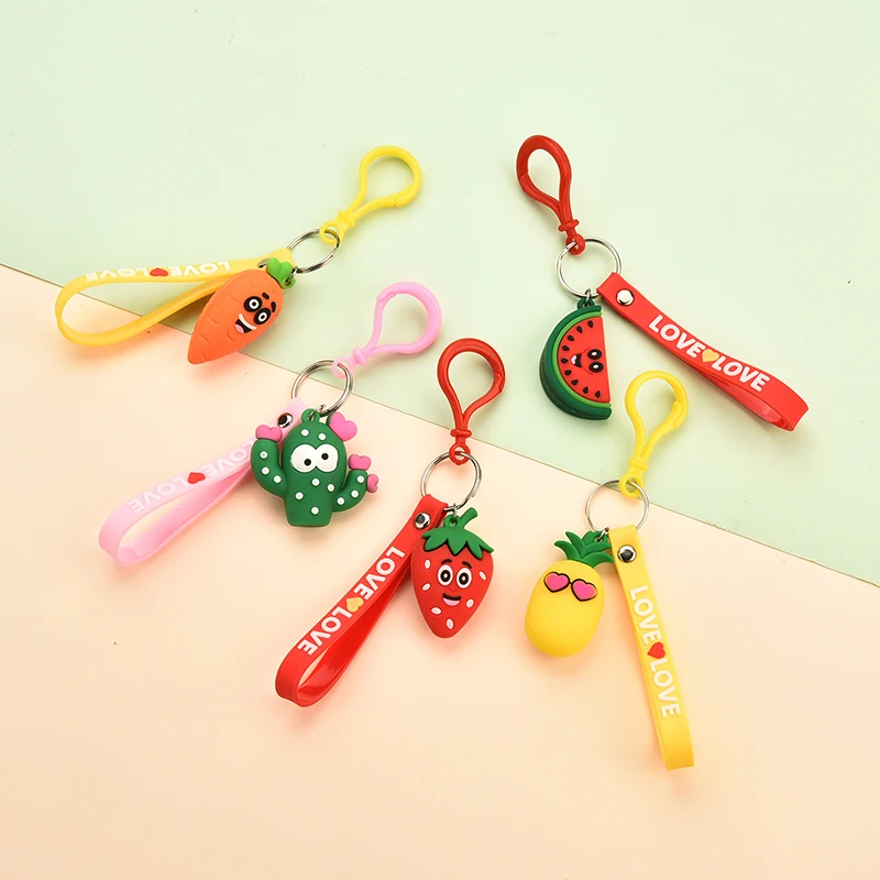 С фруктовым принтом в виде Арбузов цепочка для ключей поворота ананас брелки