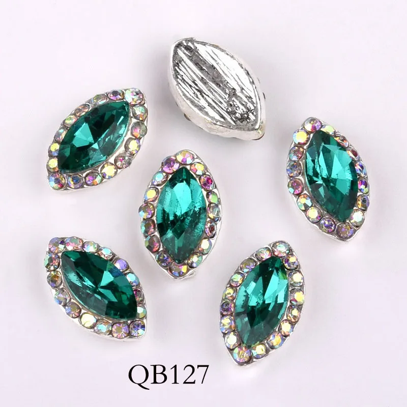 10 шт. 3D Стразы для ногтей Блестящий дизайн Хрустальные стеклянные лоты Блеск