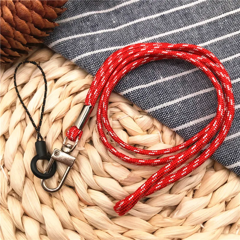 Нейлоновый шнур высокого качества плетеные круглые черные ремешки для ключей