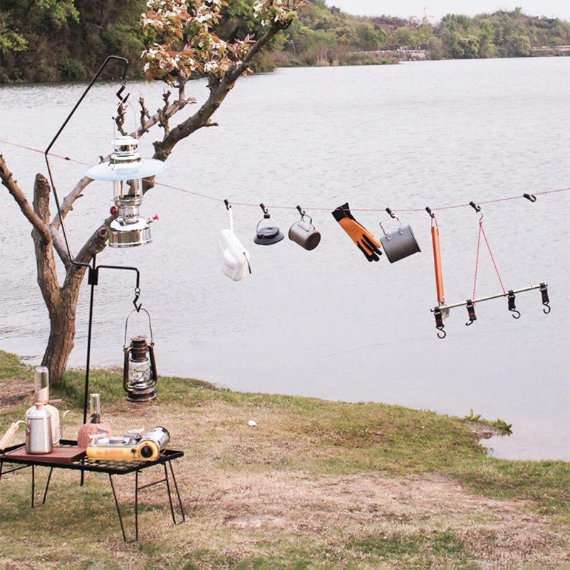 

Hanging Rope 4.5m Multi-purpose Clothesline Adjustable Anti-slip Canopy Hanging Rope Outdooer Camping Accessories