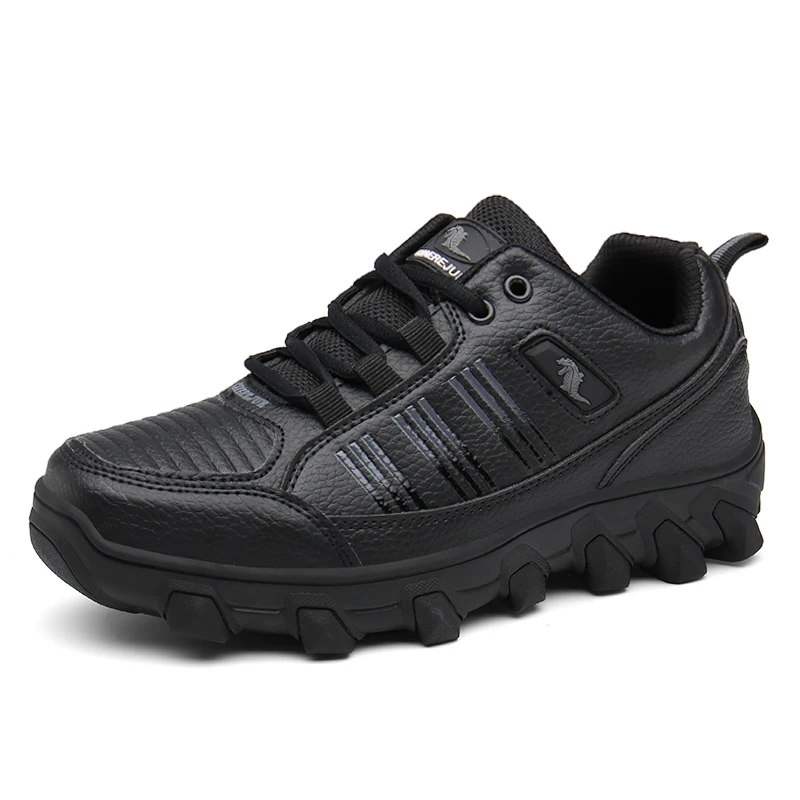 Кожаные мужские походные туфли нескользящая водонепроницаемая обувь для
