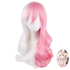 Аниме Danganronpa Monomi женские длинные волнистый парик для косплея Dangan Ronpa Белые Розовые Смешанные синтетические волосы Хэллоуин костюм парики