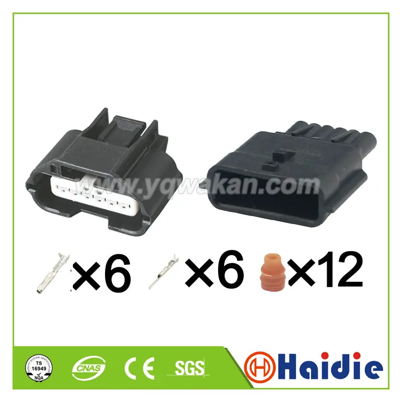 Бесплатная доставка 1 комплект 6 контактный Штекерный водонепроницаемый разъем
