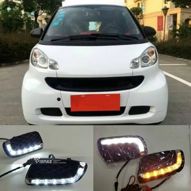 Автомобильные 2 шт. DRL для Mercedes Benz Smart fortwo 2008 2009 2010 2011 дневные ходовые огни