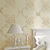 3d bedroom living room wallpaper painting supplies wall treatments carved pastoral home decoration non woven wallpaper