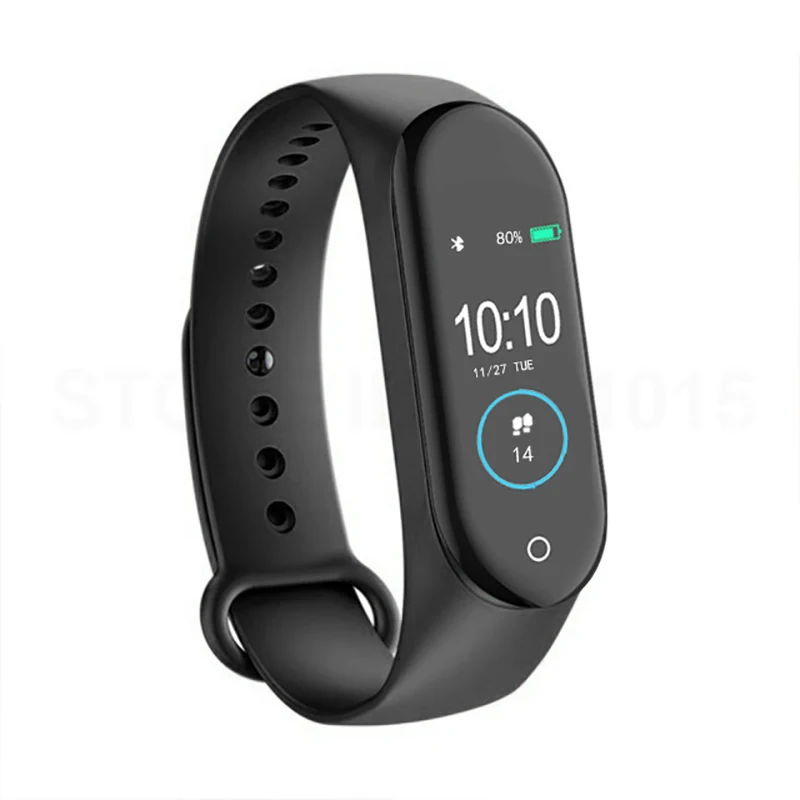 M4-Black M4 смарт-Браслет фитнес-трекер Браслет Водонепроницаемый bluetooth smartwatch СВЕТОДИОДНЫЙ монитор сердечного ритма - Цвет: M4-Black