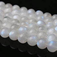 natural round blue moonstone gemstone loose beads 8 5 9mm for necklace bracelet diy jewelry making 15inch strand