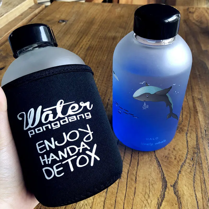 Матовое стекло Женская и Мужская большая емкость Корейская креативная