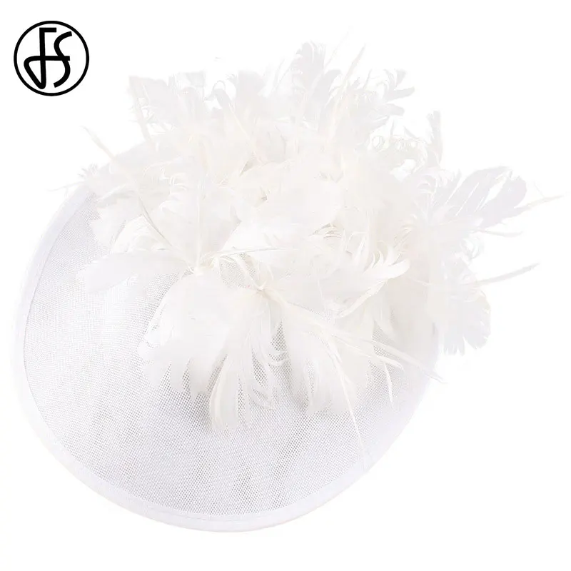 FS для торжественного случая серый церкви шляпка Sinamay женский головной повязкой с