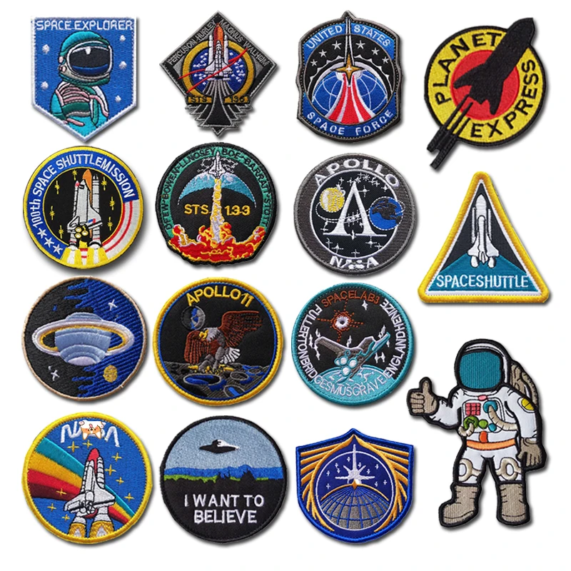 astronaut Embroidery Patch high quality aerospace Lovers Logo Armband Badge Applique For Jacket Jeans bag Hat Backpack Clothes
