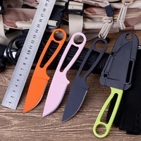 portable fixed blade knife with sheath 440c steel small straight hunting knives outdoor camping survival knife edc tool