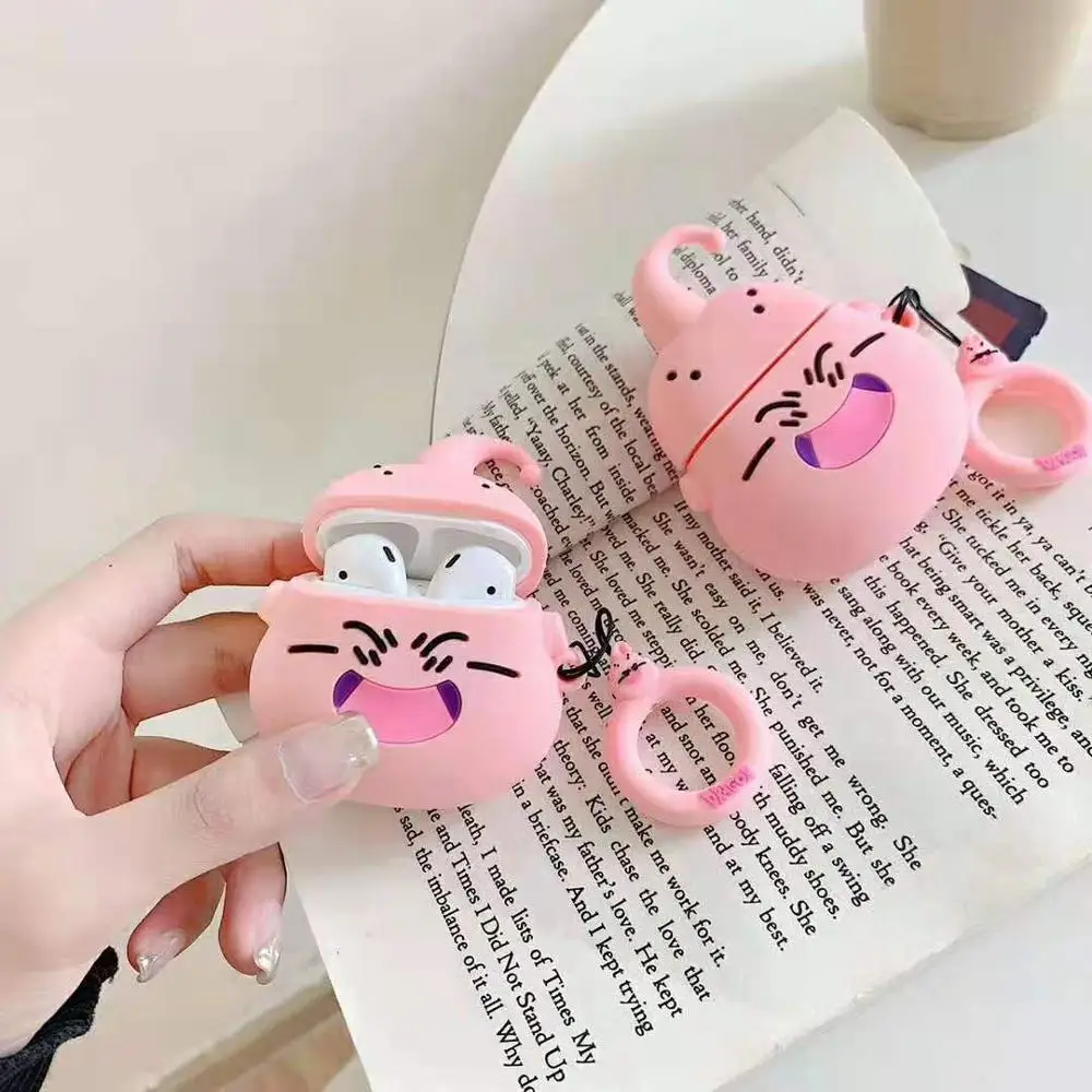 Для Apple AirPods 3D милый мультфильм японское аниме цельный череп пиратский чехол для Airpods 2 Беспроводные Наушники Earpods чехол