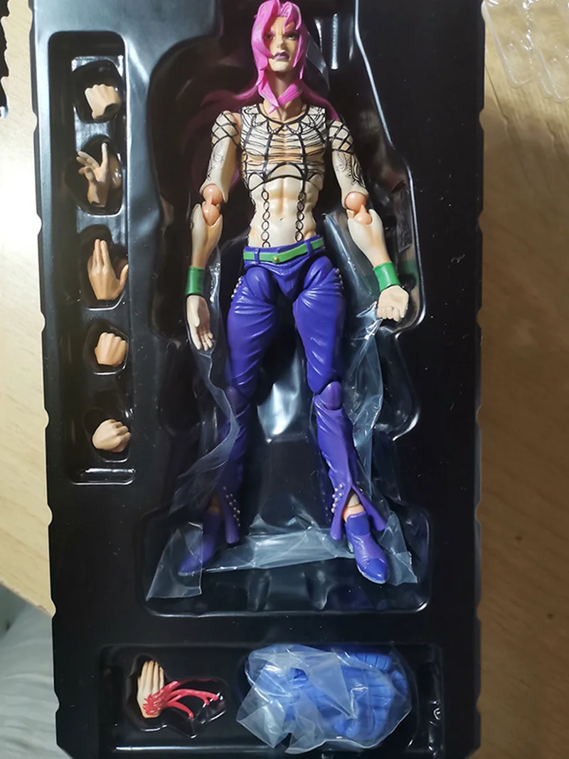 

Hot Anime Figure JoJo's Bizarre Adventure KING CRIMSON Diavolo Movable PVC Action Figure Toys Model Decoration Dolls Gifts 15CM