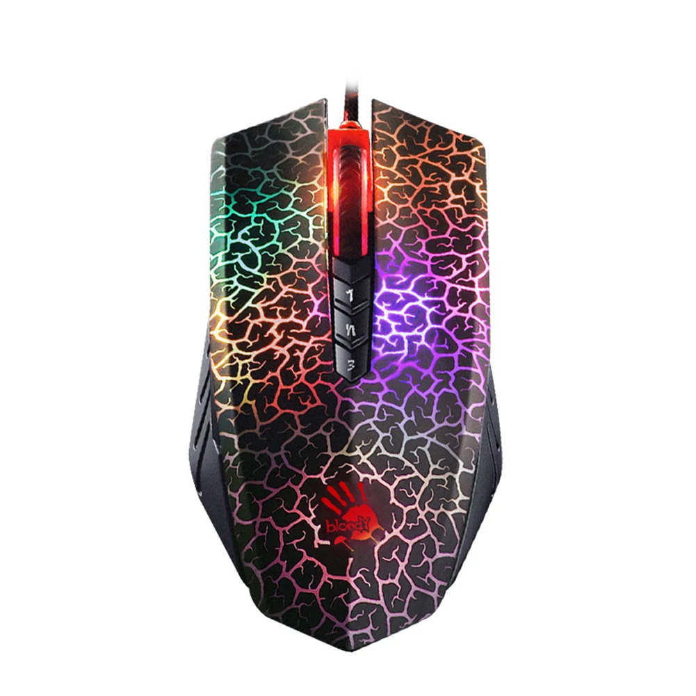 Оптическая игровая мышь Bloody A70 A90 4000DPI цветная блестящая проводная для ПК ноутбука