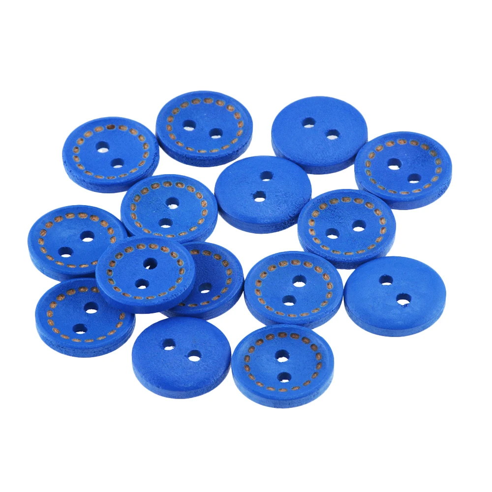 100 шт. 7 цветов 15 мм круглая цветная пунктирная деревянная кнопка сделай сам