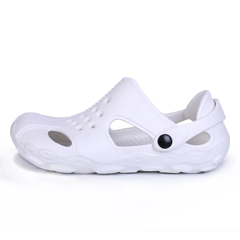 

2021 summer New Casual Flat Men's sandals Fashion Hole Sandals Slippers for men Non-slip Hollow out Outdoor beach Hole shoes men