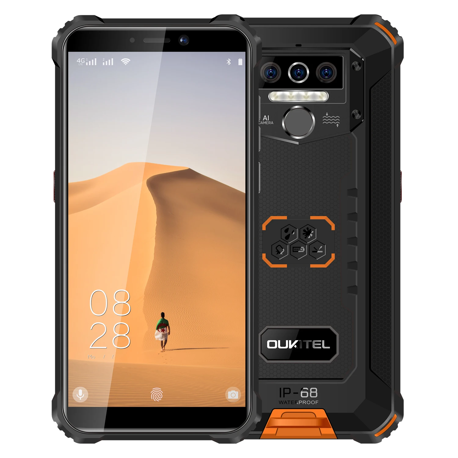 Смартфон OUKITEL WP5 водостойкий IP68 Android 9 0 тройная камера 5 дюйма 4 + 32 ГБ 13 МП 8000 мА · ч |
